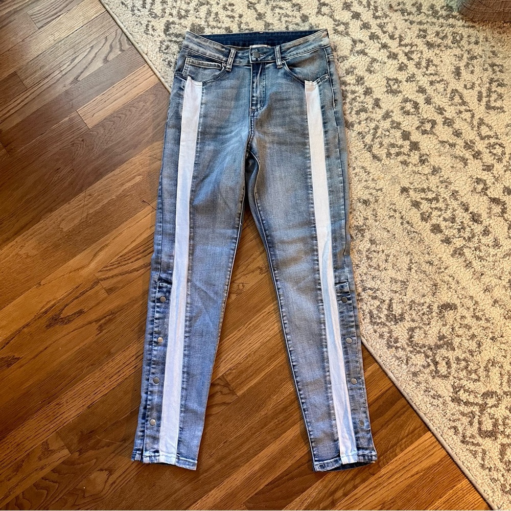 Hayden Los Angeles Button Side Patchwork Jeans S … - image 1